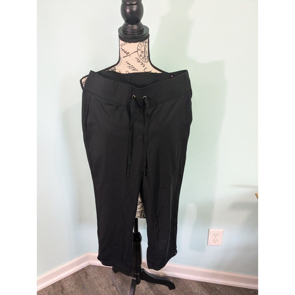 90 Degrees Womens small Drawstring small Jogger Pants crop black